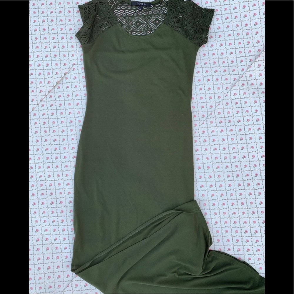 Olive green maxi dress